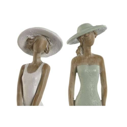 Ukrasna figura Home ESPRIT Bijela Zelena Dama 7,5 x 7,5 x 30 cm (2 kom.) Cijena