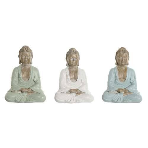 Ukrasna figura Home ESPRIT Bijela Zelena Turkizno Buda Orijentalno 14 x 10,5 x 18,5 cm (3 kom.) Cijena