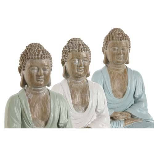 Ukrasna figura Home ESPRIT Bijela Zelena Turkizno Buda Orijentalno 14 x 10,5 x 18,5 cm (3 kom.) Cijena