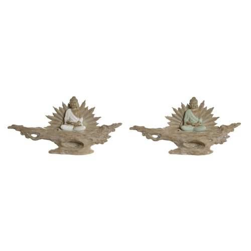 Ukrasna figura Home ESPRIT Bijela Zelena Buda Orijentalno 30 x 6 x 15 cm (2 kom.) Cijena
