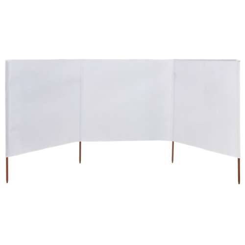Vjetrobran s 3 panela od tkanine 400 x 120 cm bijeli Cijena