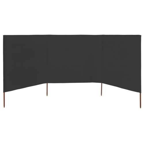 Vjetrobran s 3 panela od tkanine 400 x 120 cm antracit - Antracit 400 x 120 cm 1 Cijena