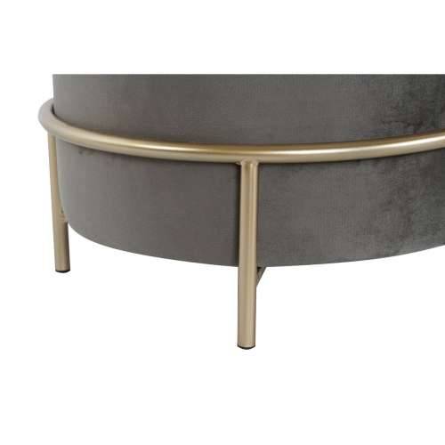 Naslonjač za Noge DKD Home Decor Smeđa Siva zlatan Metal 48 x 48 x 46 cm Cijena