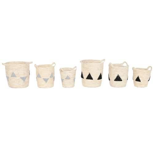 Set Košara Home ESPRIT Crna Siva Prirodno Morska trava Boho 33 x 33 x 40 cm (2 kom.) Cijena