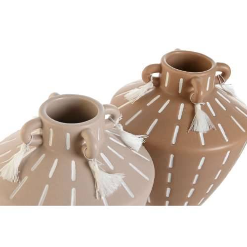 Vrč Home ESPRIT Smeđa Svijetlo smeđi Keramika Kolonijalni šiške 15,5 x 15,5 x 17,1 cm (2 kom.) Cijena