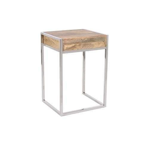 Set od dvije stolice Home ESPRIT Smeđa Srebrna Prirodno Čelik Drvo Manga 45,5 x 41 x 66,5 cm Cijena