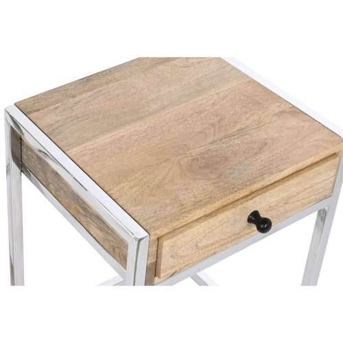 Set od dvije stolice Home ESPRIT Smeđa Srebrna Prirodno Čelik Drvo Manga 45,5 x 41 x 66,5 cm Cijena