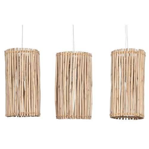 Stropna svjetiljka Home ESPRIT Bijela Prirodno Drvo eukaliptusa 50 W 20 x 20 x 40 cm Cijena