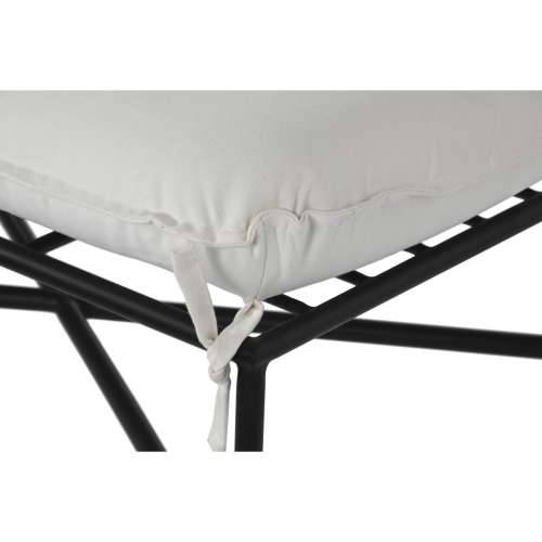 Naslonjač za Noge Home ESPRIT Bijela Crna Metal gradski 75 x 50 x 45 cm Cijena