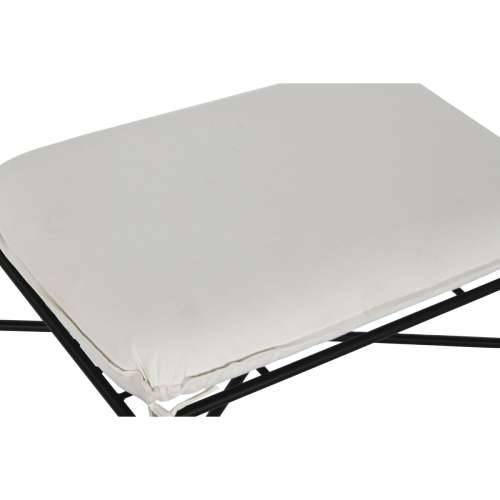 Naslonjač za Noge Home ESPRIT Bijela Crna Metal gradski 75 x 50 x 45 cm Cijena