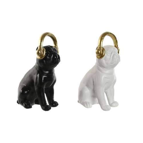 Ukrasna figura Home ESPRIT Bijela Crna zlatan Pas 12 x 18 x 30 cm (2 kom.) Cijena