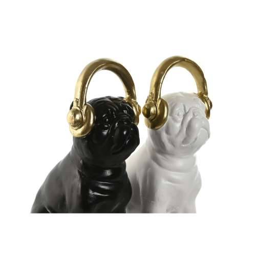 Ukrasna figura Home ESPRIT Bijela Crna zlatan Pas 12 x 18 x 30 cm (2 kom.) Cijena