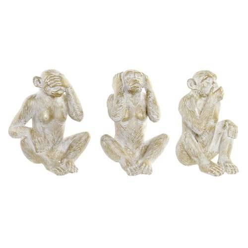Ukrasna figura Home ESPRIT zlatan Majmun Tropsko 21 x 17 x 25 cm (3 kom.) Cijena