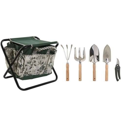 Komplet alata za vrtlarstvo Home ESPRIT Bijela Zelena Poliester Aluminij 7 Dijelovi Cijena