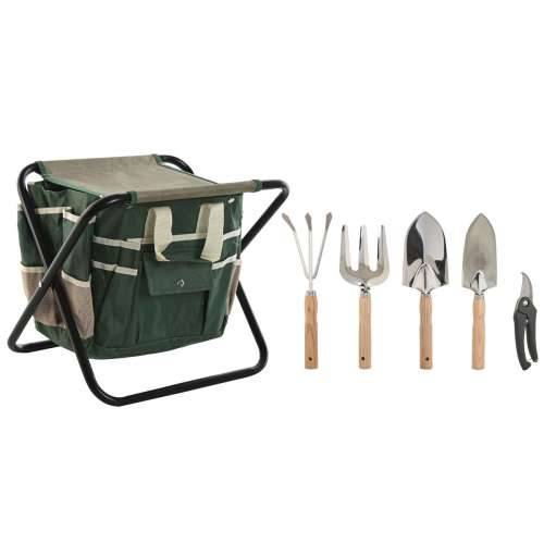 Komplet alata za vrtlarstvo Home ESPRIT Crna Zelena Srebrna Prirodno Poliester Aluminij 7 Dijelovi Cijena