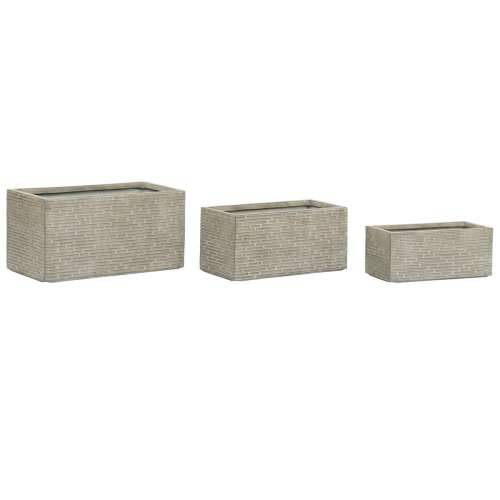 Žardinijera Home ESPRIT Bež Kaljeno Staklo magnezij 74,5 x 37,5 x 37,5 cm Cijena