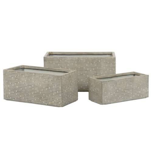 Žardinijera Home ESPRIT Bež Kaljeno Staklo magnezij 74,5 x 37,5 x 37,5 cm Cijena