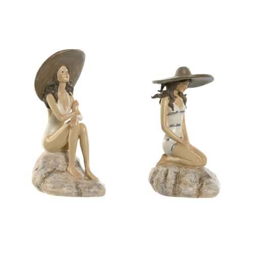 Ukrasna figura Home ESPRIT Bijela Bež Dama Mediteran 12 x 8,5 x 20 cm (2 kom.) Cijena