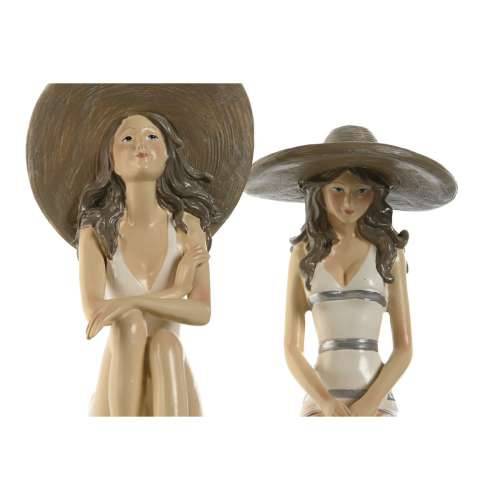 Ukrasna figura Home ESPRIT Bijela Bež Dama Mediteran 12 x 8,5 x 20 cm (2 kom.) Cijena