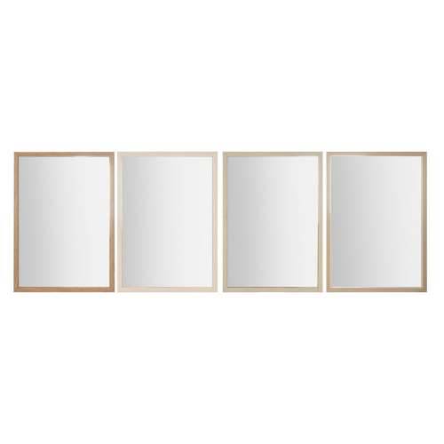 Zidno ogledalo Home ESPRIT Bijela Smeđa Bež Siva 66 x 2 x 92 cm (4 kom.) Cijena