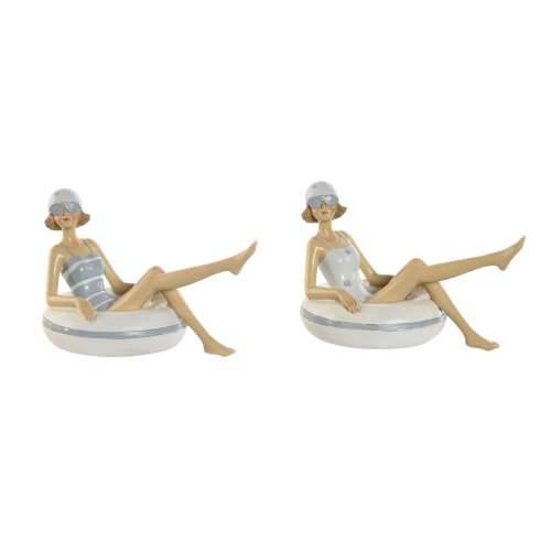 Ukrasna figura Home ESPRIT Bijela Nebesko plava Mediteran 17,5 x 10 x 10,5 cm (2 kom.) Cijena