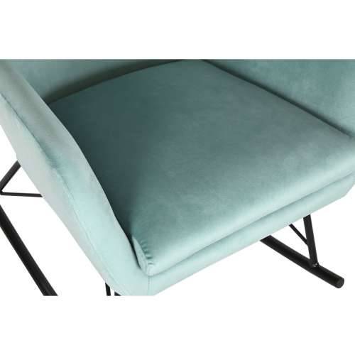 Naslonjač za ljuljanje Home ESPRIT Crna Nebesko plava Poliester Metal 68 x 90 x 92 cm Cijena