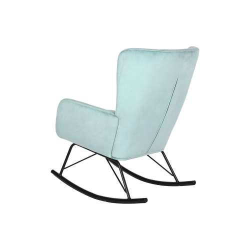 Naslonjač za ljuljanje Home ESPRIT Crna Nebesko plava Poliester Metal 68 x 90 x 92 cm Cijena