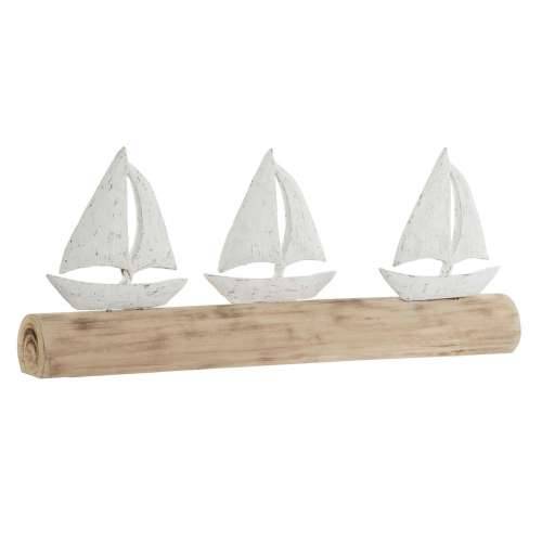 Ukrasna figura Home ESPRIT Bijela Prirodno Jahte Mediteran 62 x 8,5 x 25,5 cm Cijena