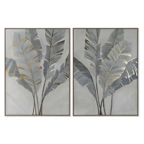 Slika Home ESPRIT Dlanovi zlatan Tropsko 90 x 4 x 120 cm (2 kom.) Cijena