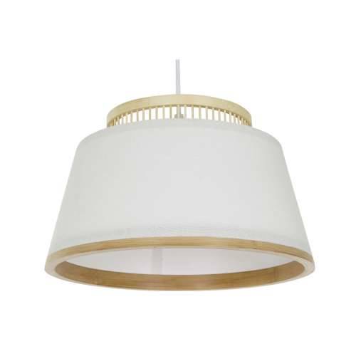 Stropna svjetiljka DKD Home Decor Bijela Smeđa Prirodno Bambus 50 W 30 x 30 x 20 cm Cijena