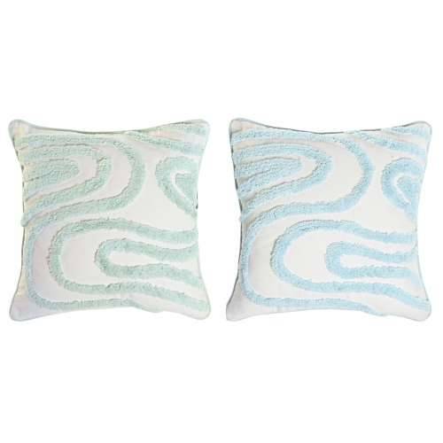 Jastuk Home ESPRIT Plava Bijela Zelena 40 x 5 x 40 cm (2 kom.) Cijena