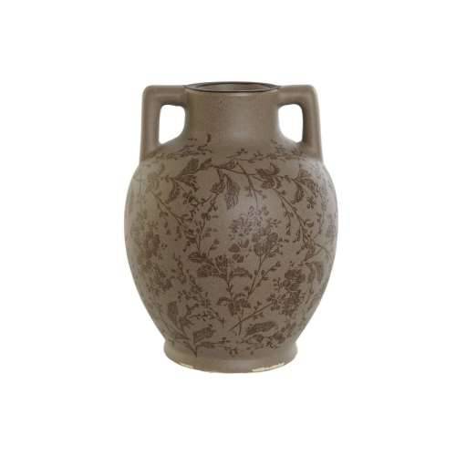 Vrč Home ESPRIT Smeđa Zelena Gres Keramika Biljni list 17 x 17 x 22 cm Cijena