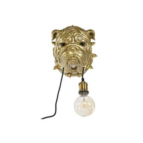 Zidna svjetiljka Home ESPRIT zlatan Smola 50 W moderan Bulldog 220 V 25 x 23 x 29 cm Cijena