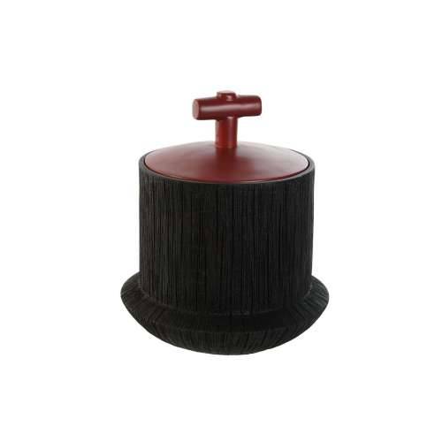 Ukrasna vaza Home ESPRIT Crna Crvena Smola Orijentalno 22 x 22 x 25 cm Cijena