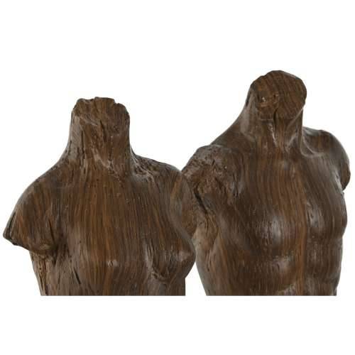 Ukrasna figura Home ESPRIT Bijela Svijetlo smeđi Bista 9,5 x 8 x 31 cm (2 kom.) Cijena