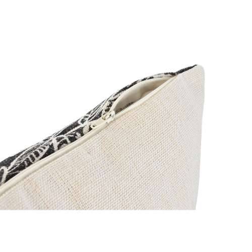 Jastuk Home ESPRIT Bijela Crna tiskan 45 x 15 x 45 cm Cijena