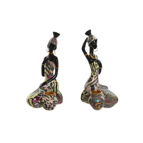 Ukrasna figura Home ESPRIT Pisana Afrikanka 9 x 7 x 16,5 cm (2 kom.) Cijena