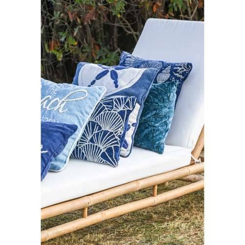 Jastuk Home ESPRIT Srebrna Mornarsko plava Mediteran 45 x 15 x 45 cm Cijena
