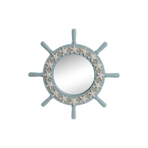 Zidno ogledalo Home ESPRIT Nebesko plava Mediteran 42,5 x 3 x 42,5 cm Cijena