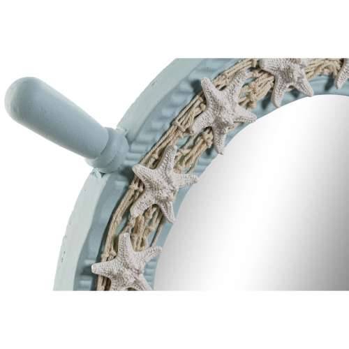 Zidno ogledalo Home ESPRIT Nebesko plava Mediteran 42,5 x 3 x 42,5 cm Cijena