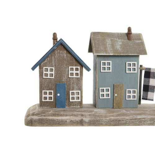 Ukrasna figura Home ESPRIT Plava Crvena Pisana Kuće 25,5 x 9 x 13,5 cm (2 kom.) Cijena