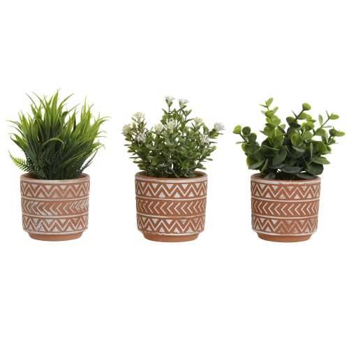 Ukrasna Biljka Home ESPRIT Polietilen Cement 12 x 12 x 17 cm (3 kom.) Cijena