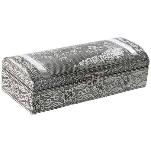 Kutija za nakit Home ESPRIT Zelena Srebrna Drvo Aluminij 22,5 x 10 x 6,5 cm Cijena