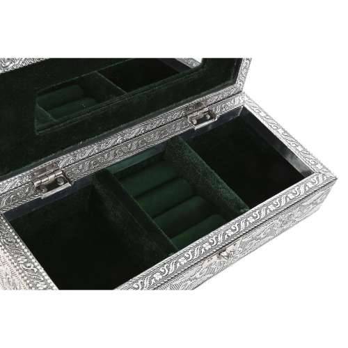 Kutija za nakit Home ESPRIT Zelena Srebrna Drvo Aluminij 22,5 x 10 x 6,5 cm Cijena