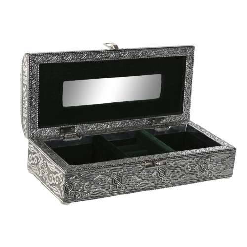 Kutija za nakit Home ESPRIT Zelena Srebrna Drvo Aluminij 22,5 x 10 x 6,5 cm Cijena