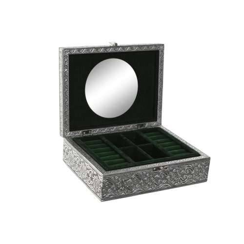 Kutija za nakit Home ESPRIT Zelena Srebrna Drvo Aluminij 22,5 x 17,5 x 7,6 cm Cijena