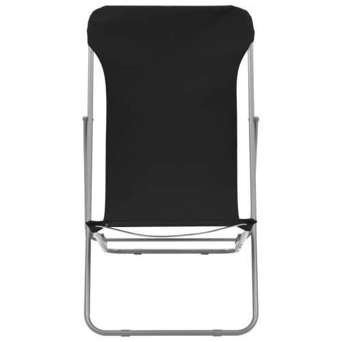 Sklopive stolice za plažu 2 kom čelik i tkanina Oxford crne Cijena