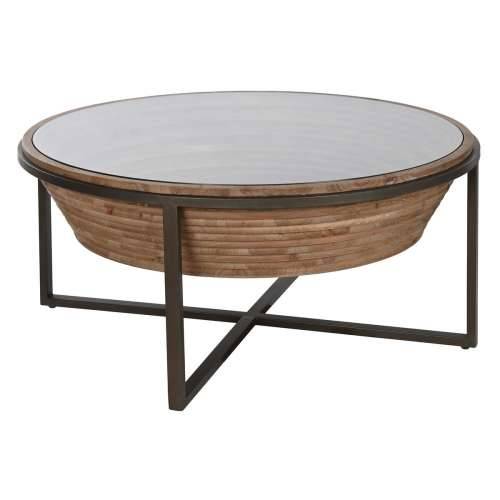 Stolić za dnevni boravak Home ESPRIT Kristal Jelovina 102 x 102 x 46 cm Cijena