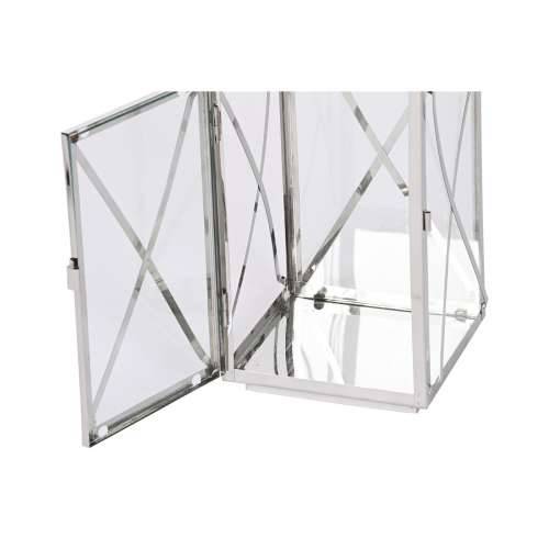 Laternas stends Home ESPRIT Srebrna Kristal Čelik kromirano 16 x 15 x 32 cm (2 Dijelovi) Cijena