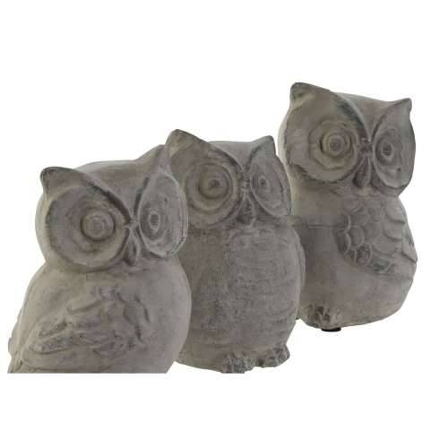Ukrasna figura Home ESPRIT Siva Sova Premaz u shabby stilu 10 x 9 x 14 cm (3 kom.) Cijena